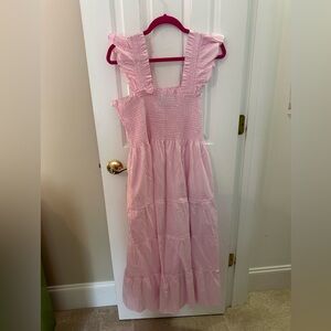 Hill House Pink Gingham Maxi Dress
